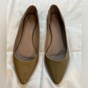 Boden Camel Nude Beige Patent Leather Flat Pointed toe  Shoes